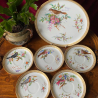 Royal Worcester Porcelain Part Tea Service, Hand Painted with Birds and Jewelled Enamel Rim