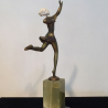 Josef Lorenzl Art Deco Cold-Painted Bronze and Ivory Figure