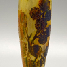 Daum Nancy Cameo, enamelled and vitrified glass Berry vase