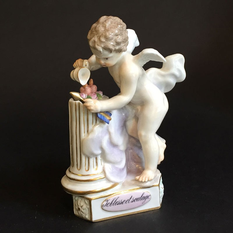 Meissen porcelain figure of cupi