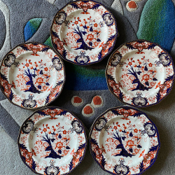 Royal Crown Derby set of Five Plates Decorated...
