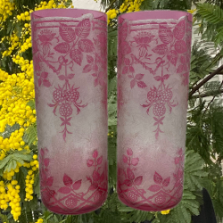 A Pair of Stunning Antique Baccarat Glass Vases...