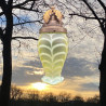 James Powell & Sons of Whitefrairs Vaseline Glass Arts and Craft Pendant Lamp