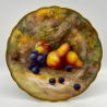 Royal Worcester Porcelain Fruit Painted Cabinet Plate by Horace Price