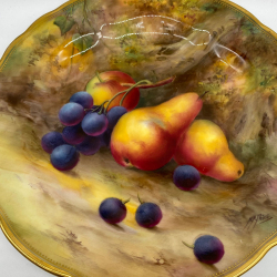 Royal Worcester Porcelain Fruit Painted Cabinet Plate by Horace Price