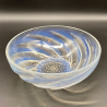 Rene Lalique Clear and Opalescent Glass Poissons Bowl