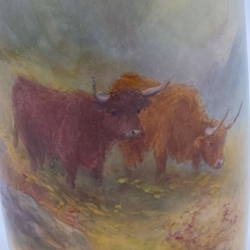 Royal Worcester Porcelain Highland Cattle Painted by Harry Stinton