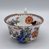 Coalport Porcelain Set of Four Cups and Sauces Decorated With Oriental Scene