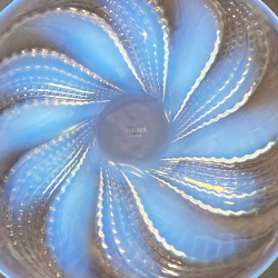 Rene Lalique Clear and Opalescent Glass Fleurons Plate