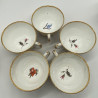 Coalport Porcelain Set of Five Trios, Decorated with Flowers