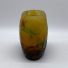 Daum Nancy Cameo and Enamelled Glass Orchid Vase