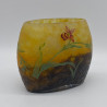 Daum Nancy Cameo and Enamelled Glass Orchid Vase