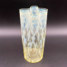 John Walsh Walsh Vaseline Glass Vase with New Opaline Brocade Pattern