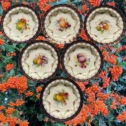 Royal Worcester Porcelain Six Dessert Plates...