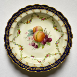 Royal Worcester Porcelain Six Dessert Plates painted by E Phillips