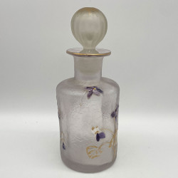 Legras Cameo and Enamelled Glass Scent Bottle and Stopper