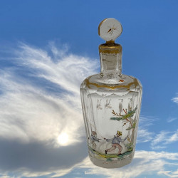 Emile Galle Enamelled Glass Scent Bottle and...