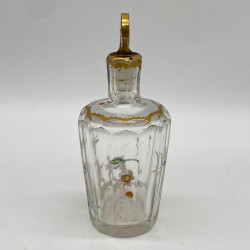 Emile Galle Enamelled Glass Scent Bottle and Stopper