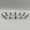 Old Baccarat Glass Tray, Enamelled  with Oranges by G Defforge
