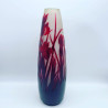 Emile Galle Cameo Glass Vase Decorated with Irises