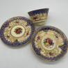 Royal Worcester Porcelain Part Tea Service, Comprising Six Trios, One Sandwich Plate, One Jag, and One Bowl