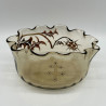 Emile Galle Enamelled Glass Thistle Bowl with Cross of Lorraine