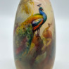Royal Worcester Porcelain Vase hand painted Peacocks by Sedgley