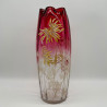 Legras Mont Joye Enamelled Glass Vase with Chrysanthemum