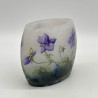 Daum Nancy Cameo And Enamelled Glass Pillow Formed Violet Vase