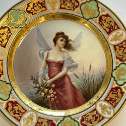 Vienna Style Porcelain Cabinet Plate, Eintagsfliege by Wagner