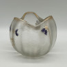 Legras Mont Joye Enamelled Glass Posy Vase Decorated with Violet