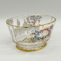 J & L Lobmeyr Enamelled Glass Bowl