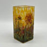 Daum Nancy Cameo and Enamelled Glass Vase with Daisies