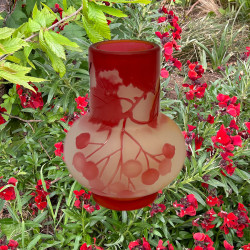 Emile Galle Cameo Glass Bulb Formed  Vase...