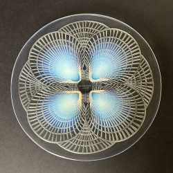 Rene Lalique Clear and Opalescent Glass Coquilles Plate No 3
