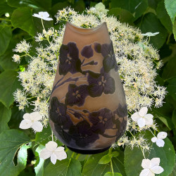 Emile Galle Small Cameo Glass Hydrangea Vase