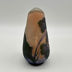 Emile Galle Small Cameo Glass Hydrangea Vase