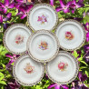 KPM Berlin Porcelain Set of Six Dessert Plates, Decorated with Bouquets