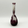 Emile Galle Cameo Glass Long Neck Formed Clematis Vase