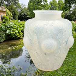 Rene Lalique Opalescent Glass Domremy  Vase,...