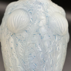 Rene Lalique Opalescent Glass Domremy  Vase, with thistle pattern