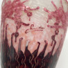 Charder (Le Verre  Francais Cameo Glass Vase Decorated with Flower