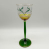 Theresienthal Set of Six Wine Glasses, Enamelled Flower Pattern