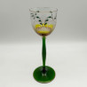 Theresienthal Set of Six Wine Glasses, Enamelled Flower Pattern