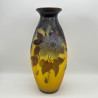 Emile Galle Cameo Glass Vase Decorated with Clematis