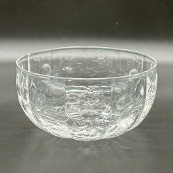 Stevens & Williams Rock Crystal Style Intaglio Cut Glass Bowls and Stands