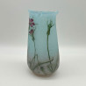 Daum Nancy Cameo and Enamelled Glass Vase Decorated with Flowers