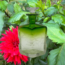 Moser Hand Cut Engraving Glass Bottle and...