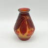 Emile Galle Small Cameo Glass Vase, Decorated with Berries