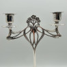 WMF Art Nouveau Pewter a Double Branches Candle Holder
